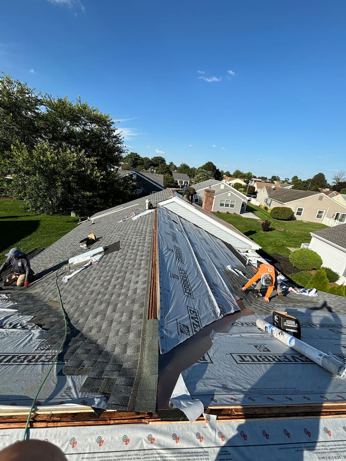 New decking and underlayment going on a hip roof